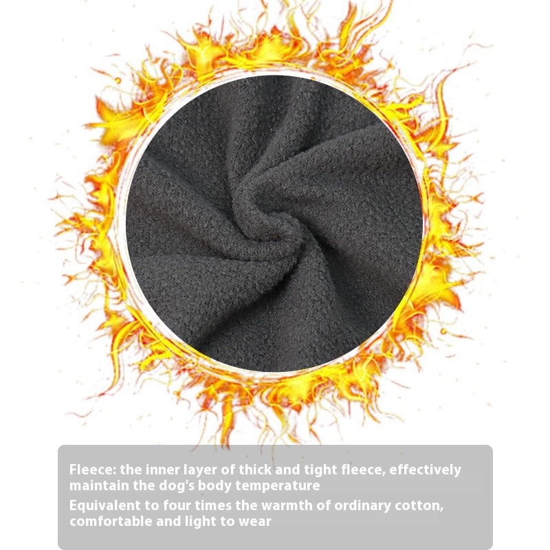 Dog clothes autumn and winter clothing border collie Labrador polar fleece thick warm cotton-padded jacket medium large dog winter winter