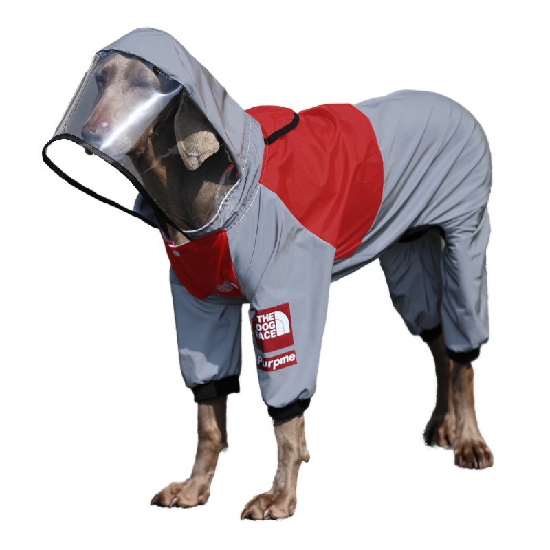 Lovinpet Large Dog Raincoat - Waterproof Four-Legged Fashion Poncho for Labradors, Golden Retrievers & Border Collies
