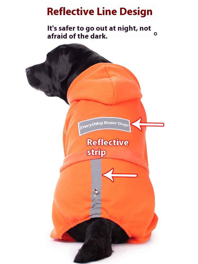 New large dog clothes four-legged pet clothing golden retriever Labrador Alaska hooded sweater autumn and winter clothing free shipping