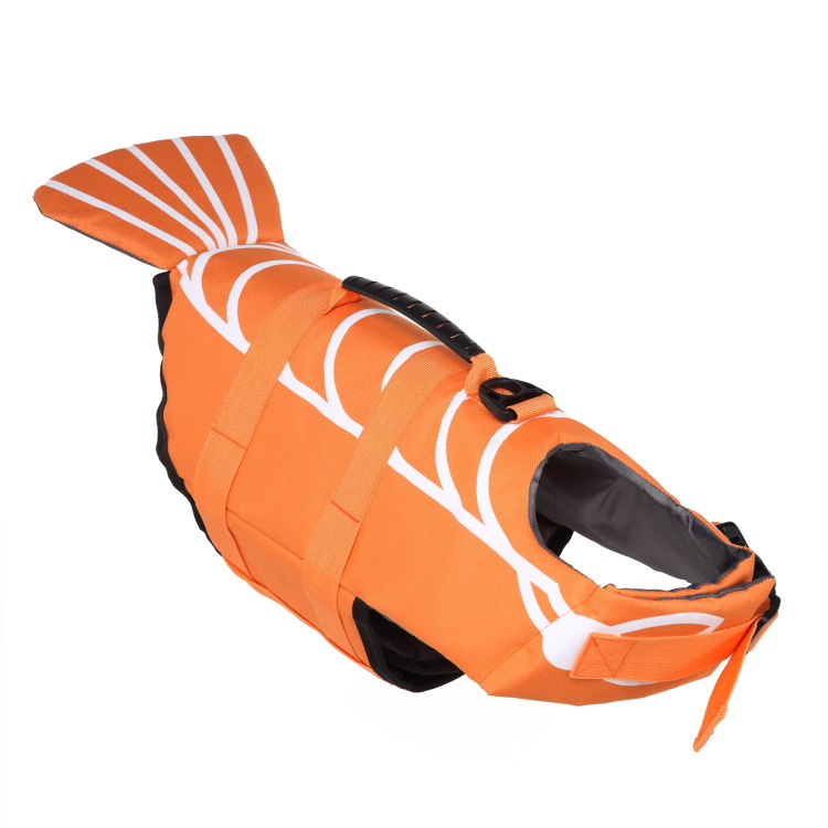 Cartoon Fishtail Dog Life Jacket | Anti-Drowning Vest for Medium and Large Dogs