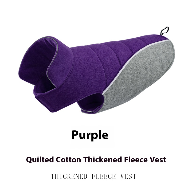 Pet autumn/winter clothes dog thickened warm cotton coat large dog Dubin hound outdoor keep warm vest double-sided wearable