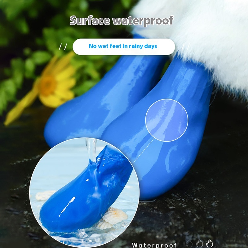 Dog shoes waterproof anti-fall rain shoes balloon shoes footwear suitable for small, medium and large dogs