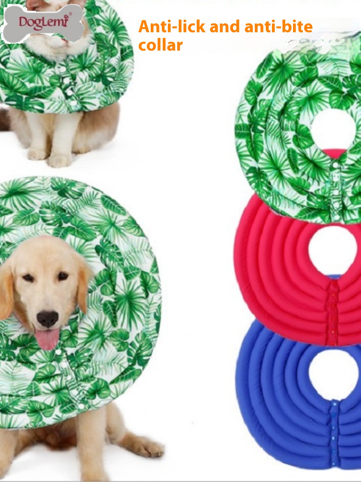 Pet head cover anti-bite ring soft large small dog golden retriever cat collar anti-licking anti-scratch dog Elizabeth ring