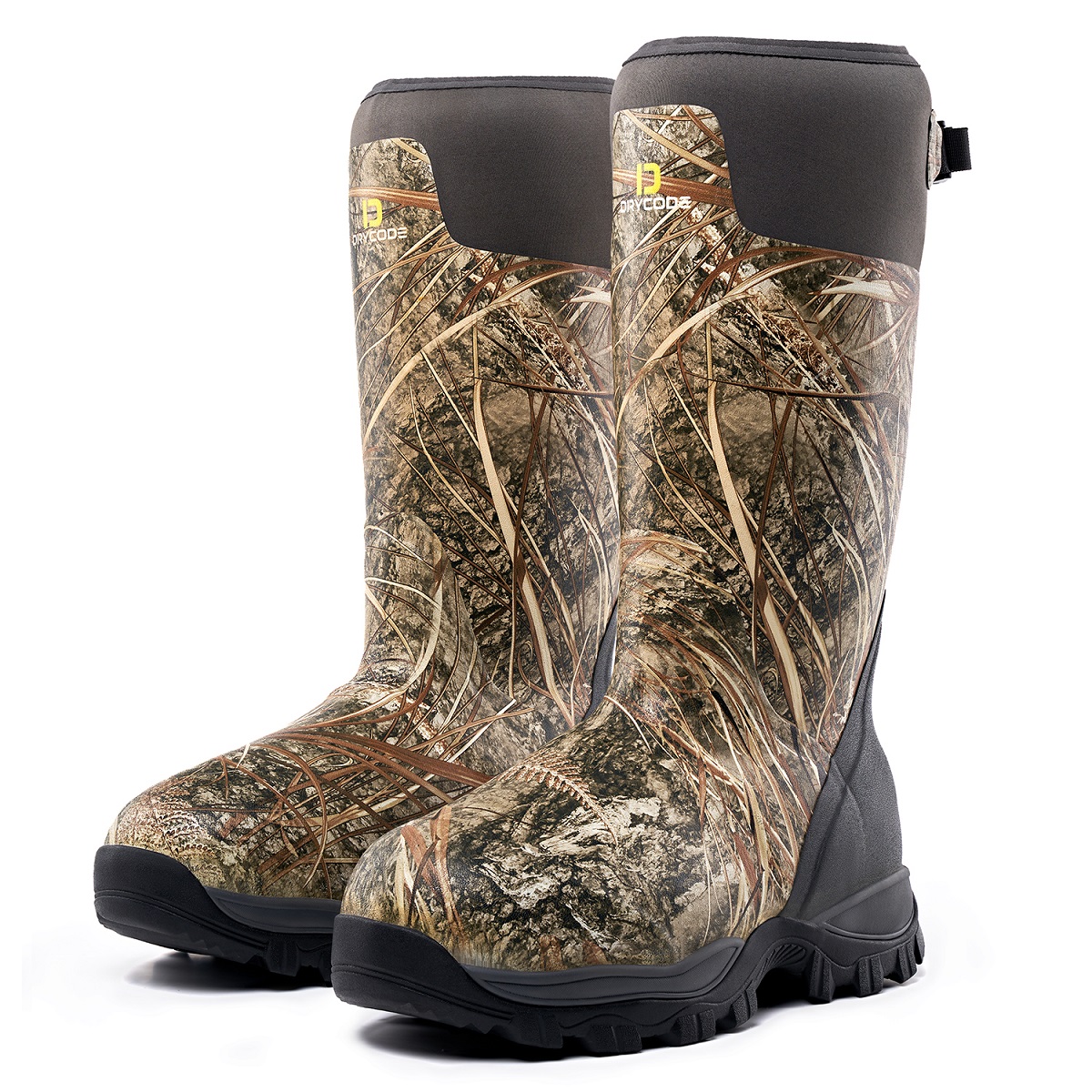DRYCODE Hunting Boots Camo Waterproof Rubber with 5mm Neoprene