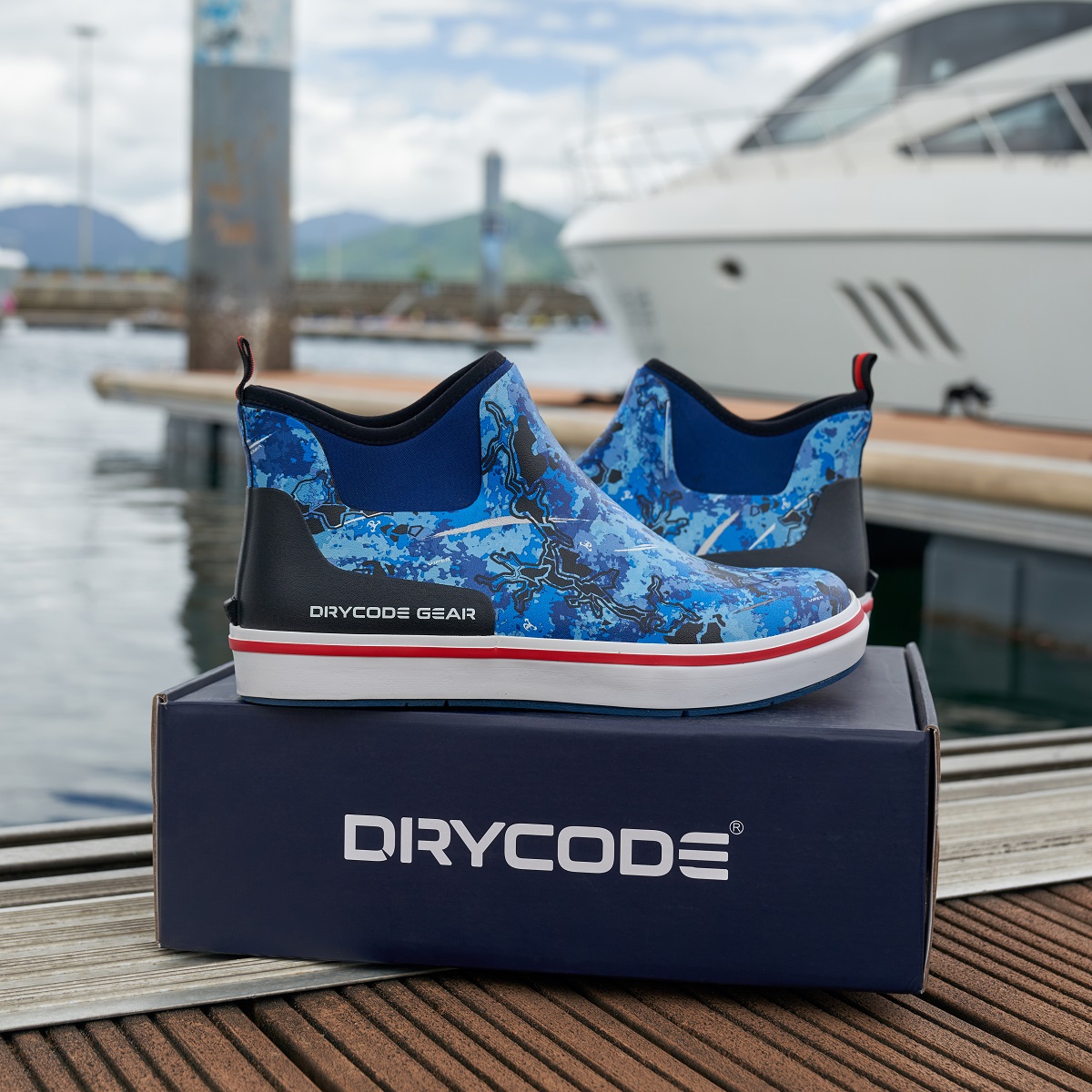 DRYCODE Deck Fishing Boots for Men And Women, Anti-Slip Rubber Ankle B