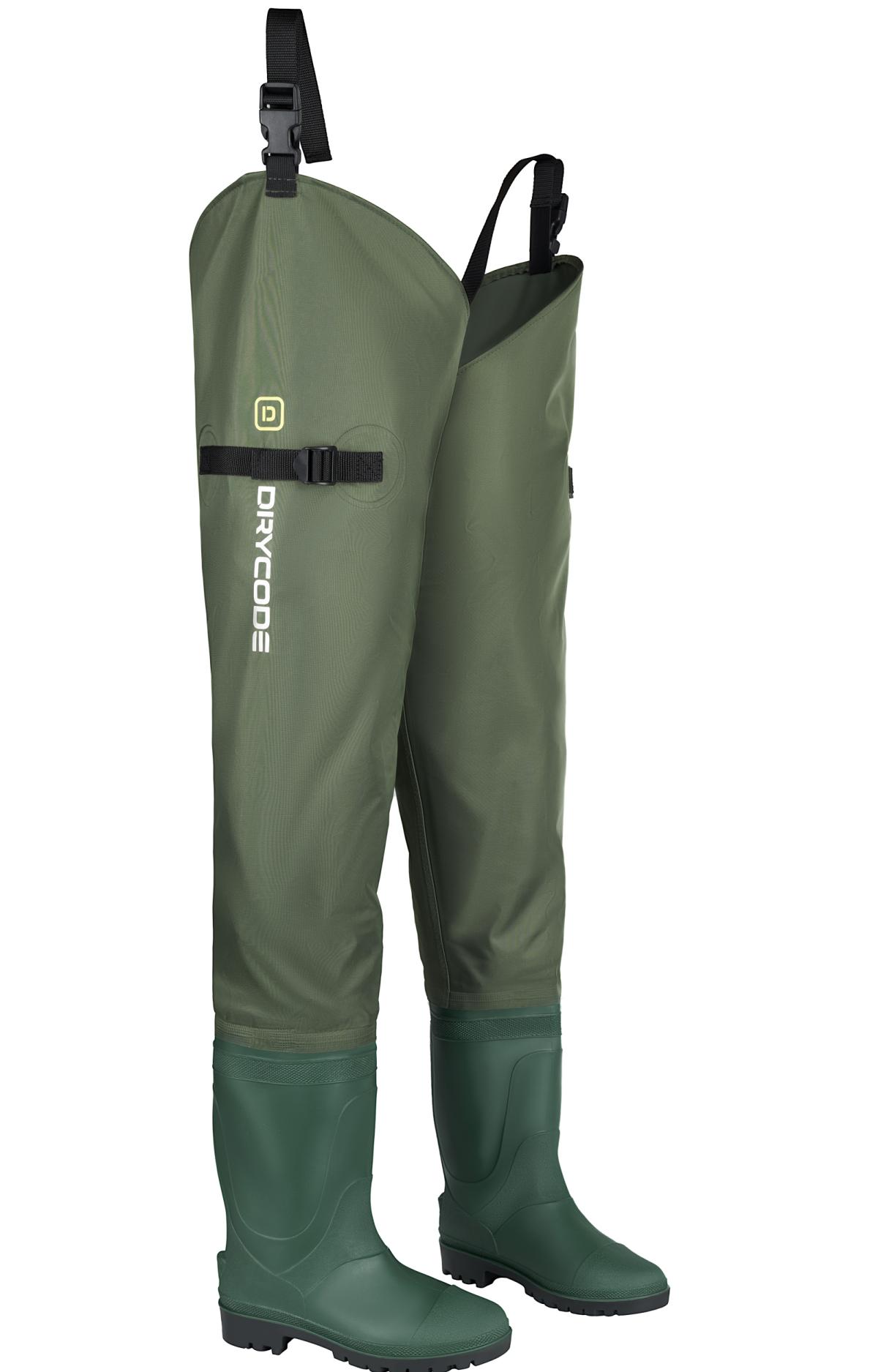 DRYCODE Hip Waders for Men, Waterproof Hip Boot for Women, With2-Ply PVC/Nylon