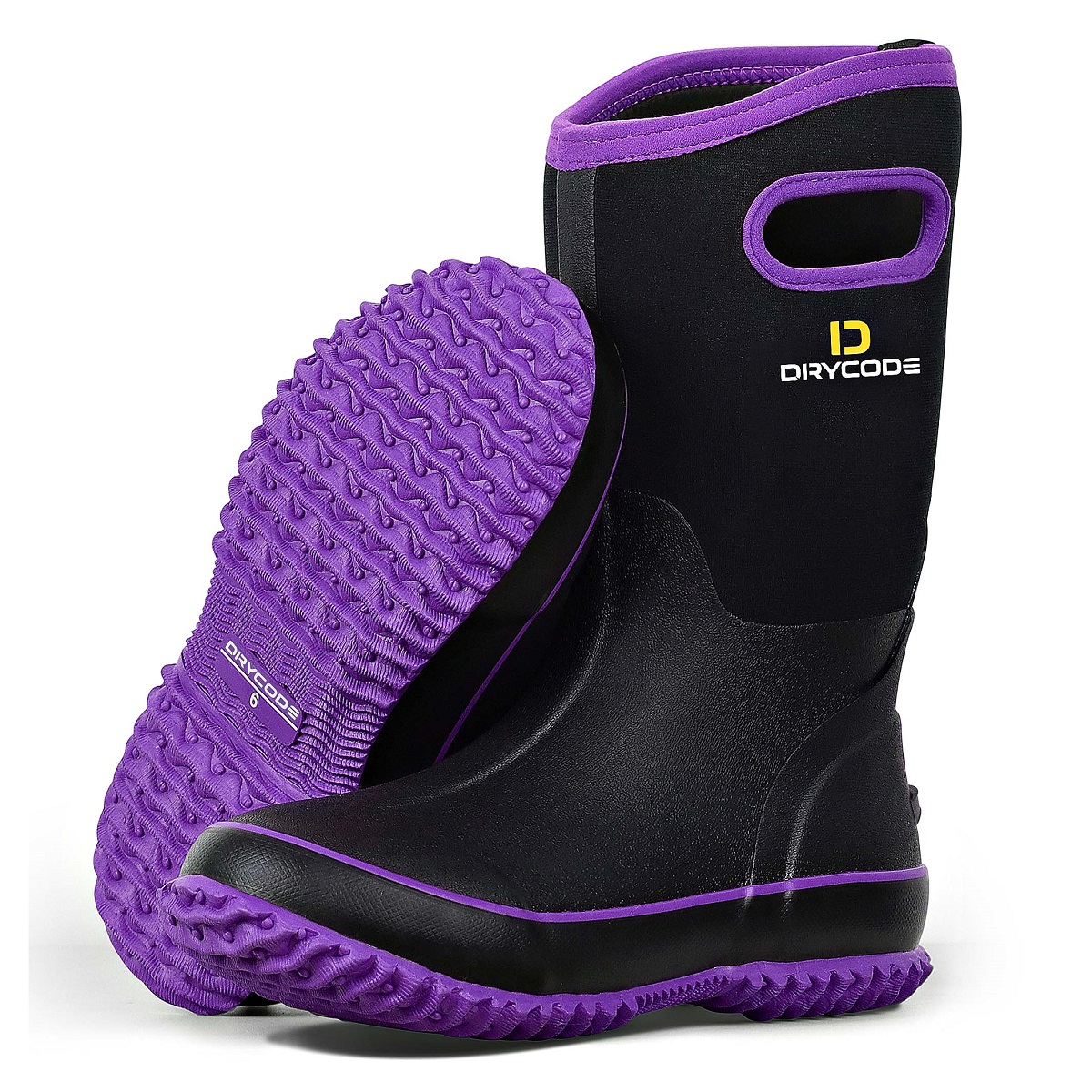 DRYCODE Rubber Boots (Purple) for Women's Gardening Farming