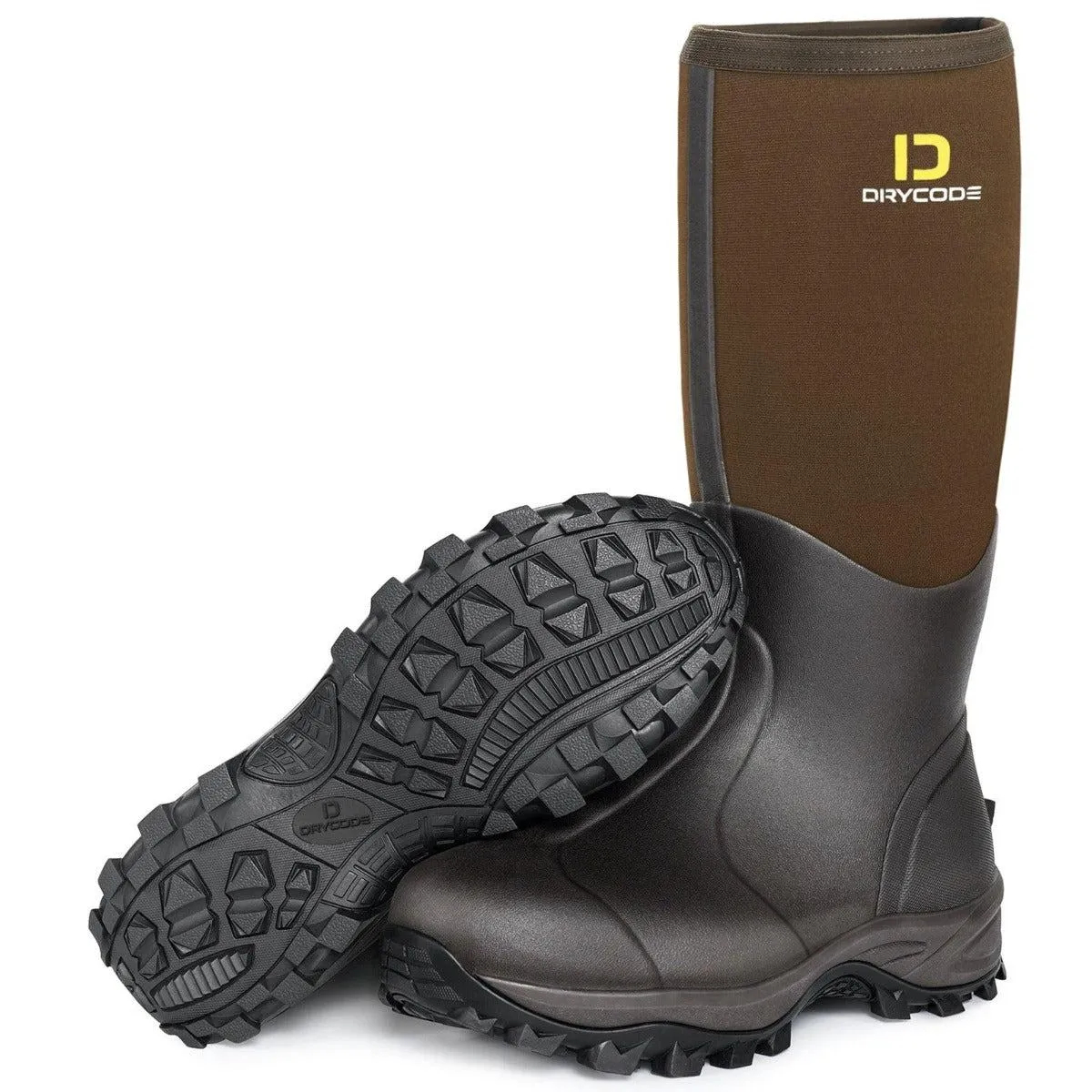 DRYCODE Rubber Boots for Men and Women (Brown), 6mm Warm Neoprene