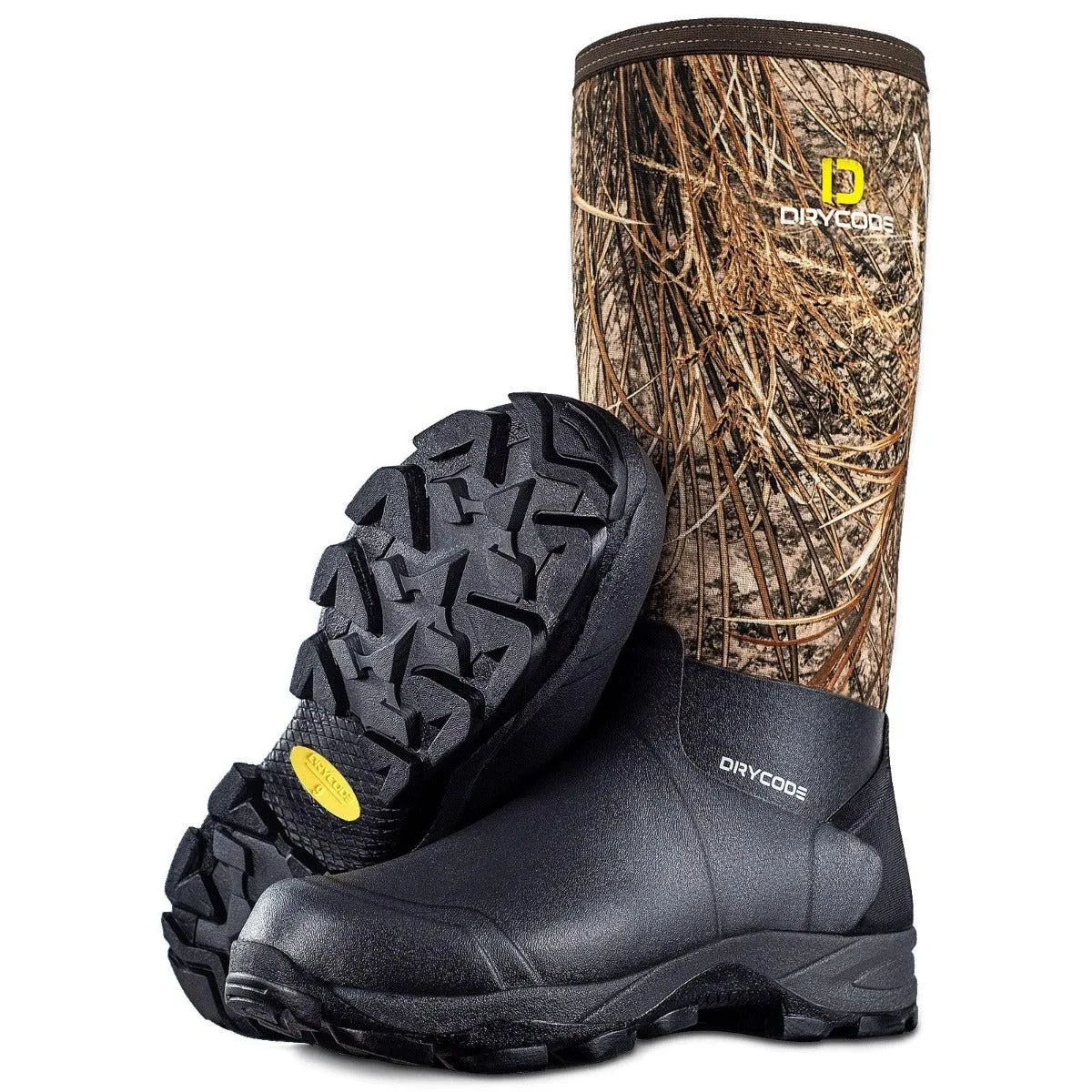 DRYCODE Rubber Hunting Boots (Real Reed) for Men, 5.5mm Neoprene Lightweight Boots