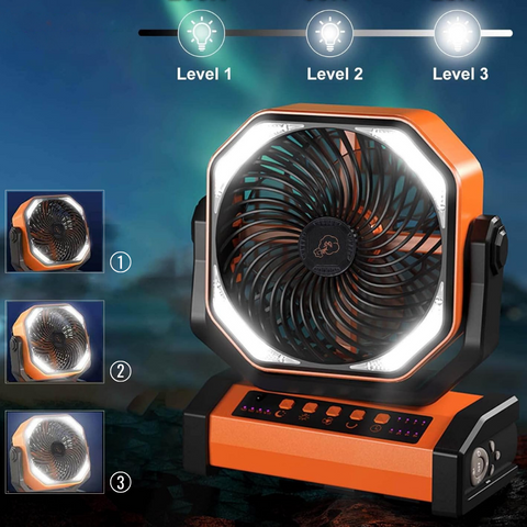 Camping Fan With Lights