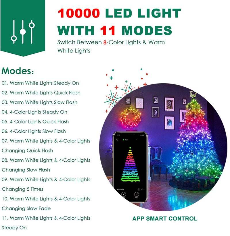 💝Last Day Sale-Christmas Tree with Magical Retractable Remote Control🎄