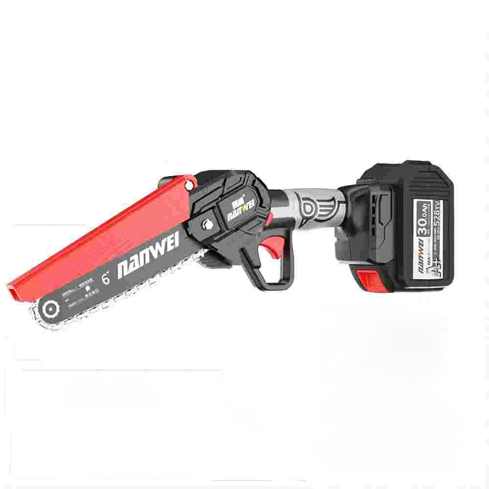 6 Inch Battery Chainsaw | 4 Ah Brushless Chainsaw | Handheld Rechargeable Chainsaw - NANWEI