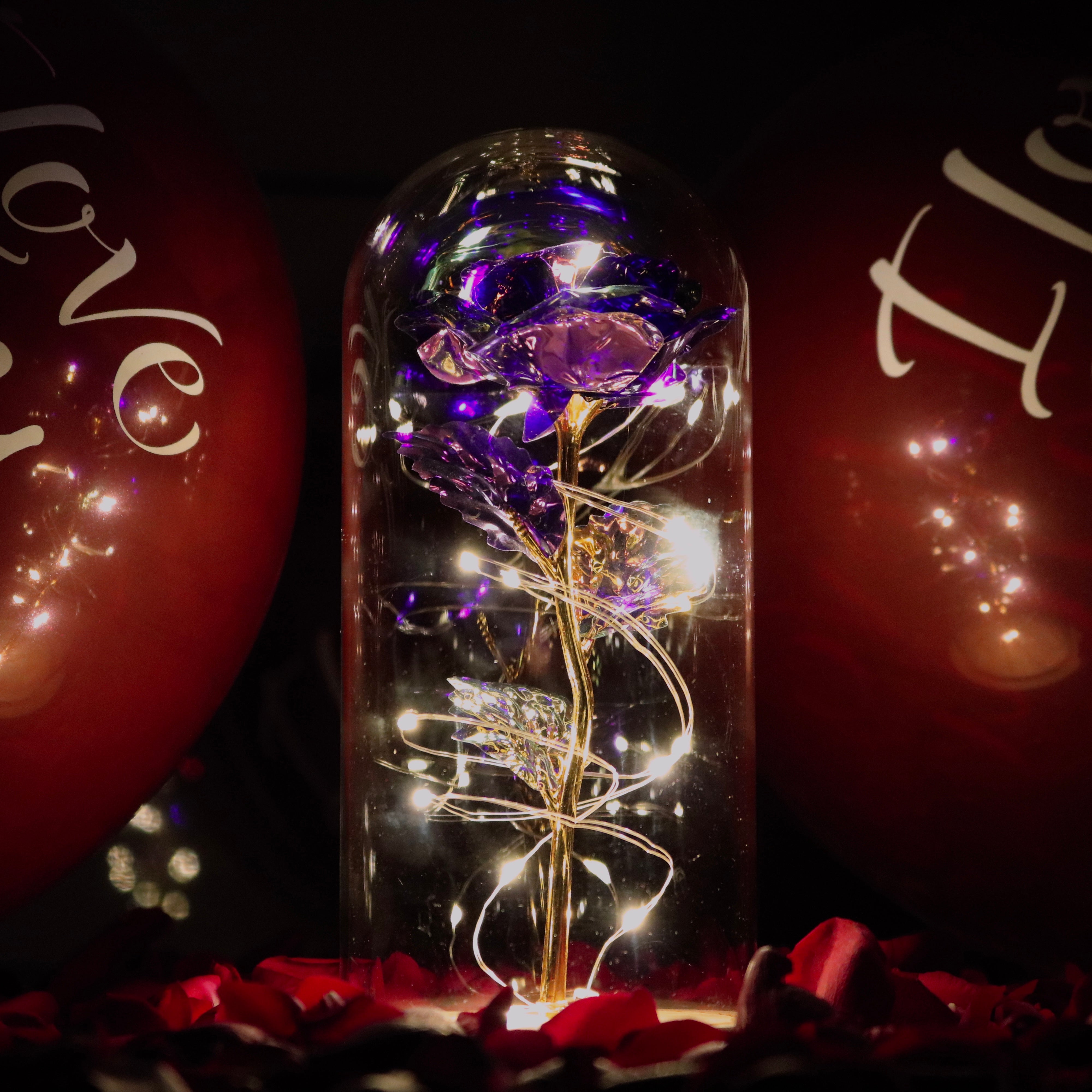 Magische leuchtende Rose