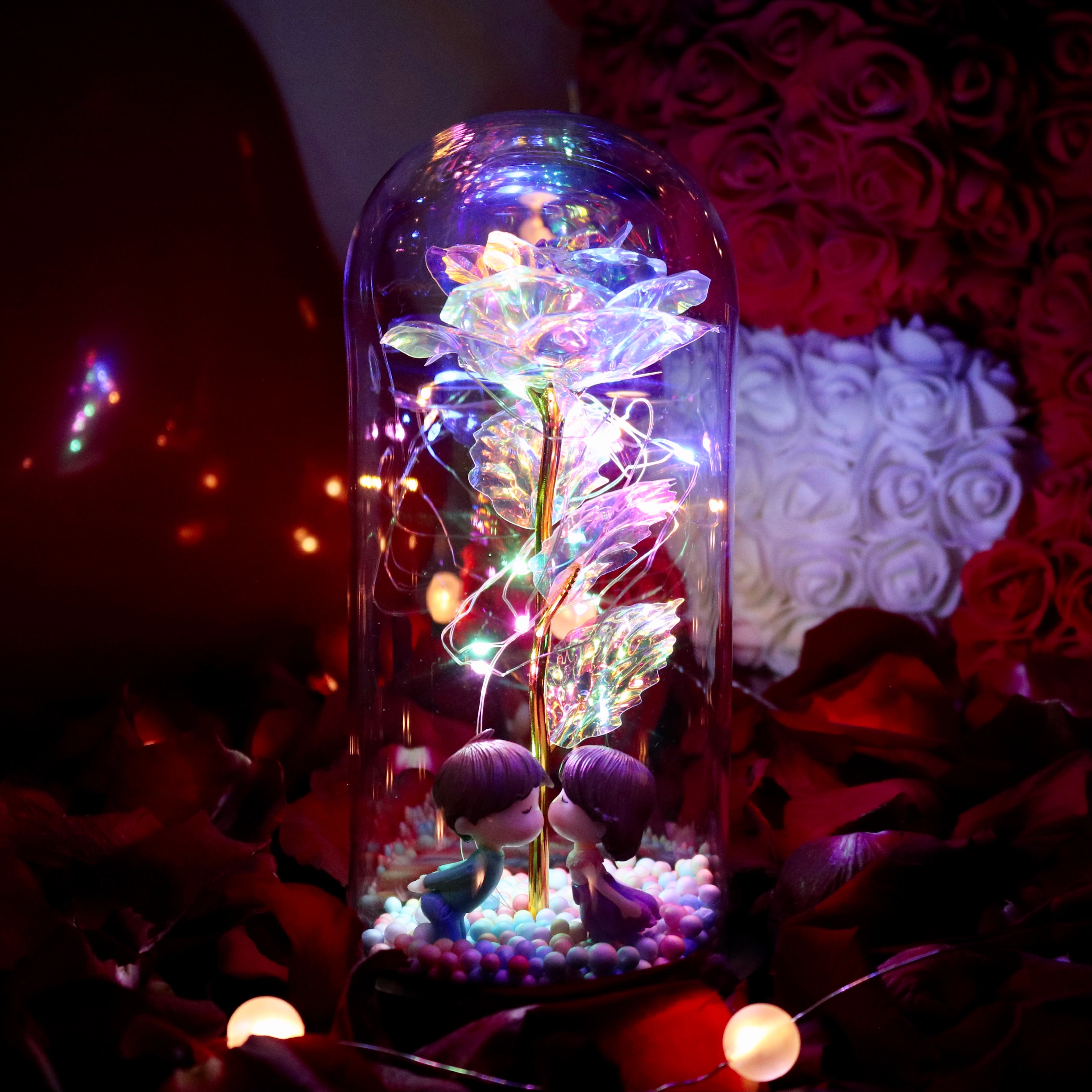 Magische leuchtende Rose