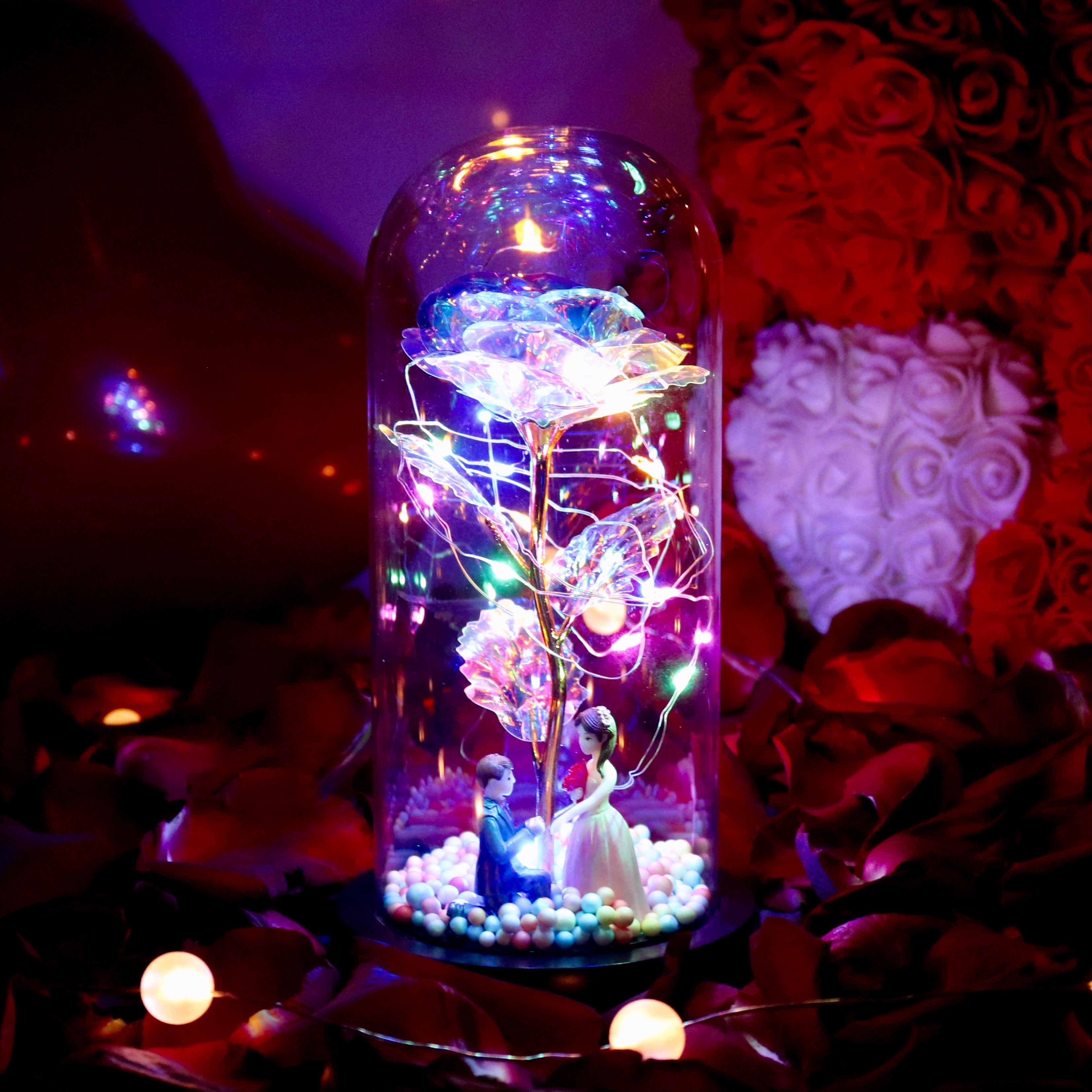 Magische leuchtende Rose