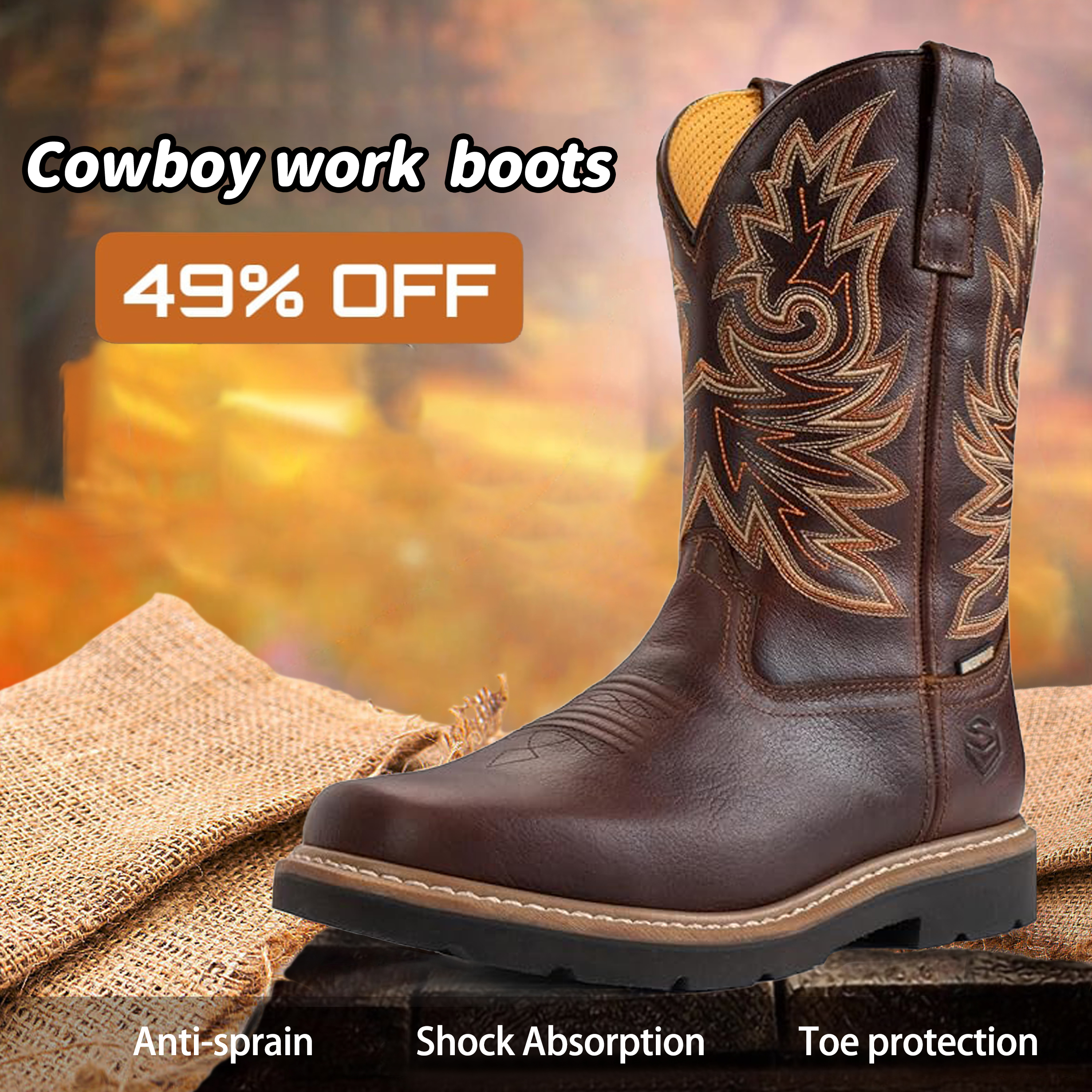 cowboy boots western work boots-sureway – Sureway