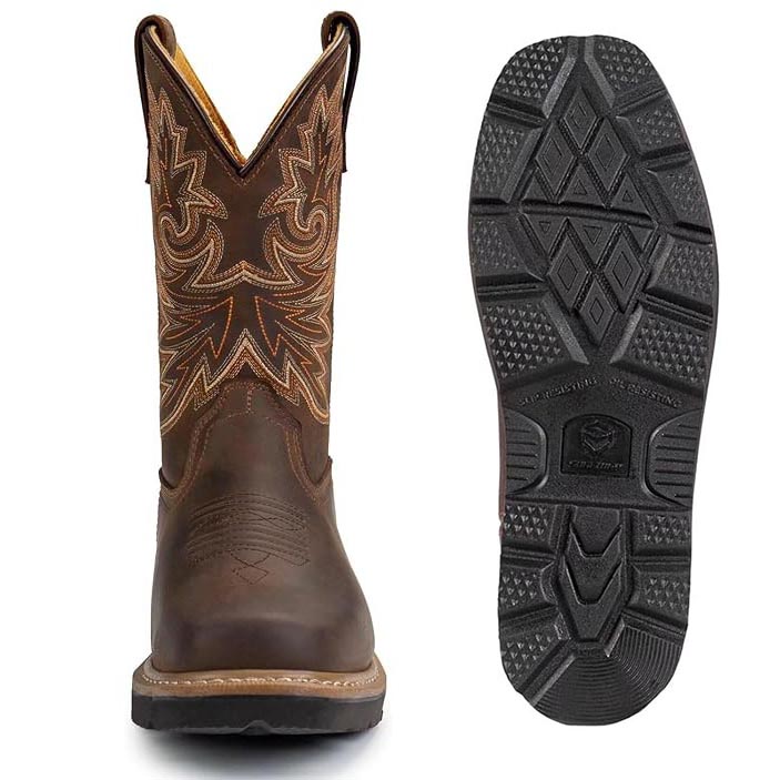 Sureway 10“ Western Cowboy Boots for Men Soft Toe 1001 brown