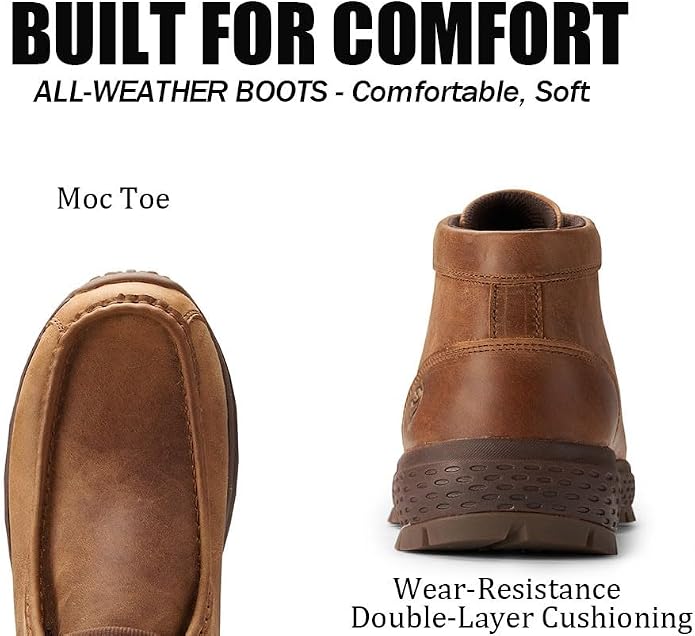 SUREWAY Men's Chukka Boot Moc Toe Boots