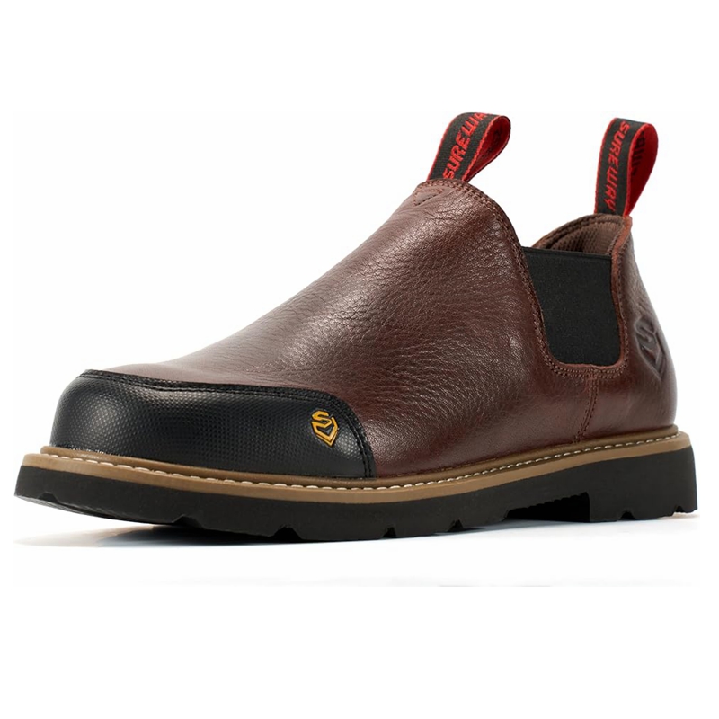 men's pull on work boots Men's Slip On Work Boots 607-Sureway