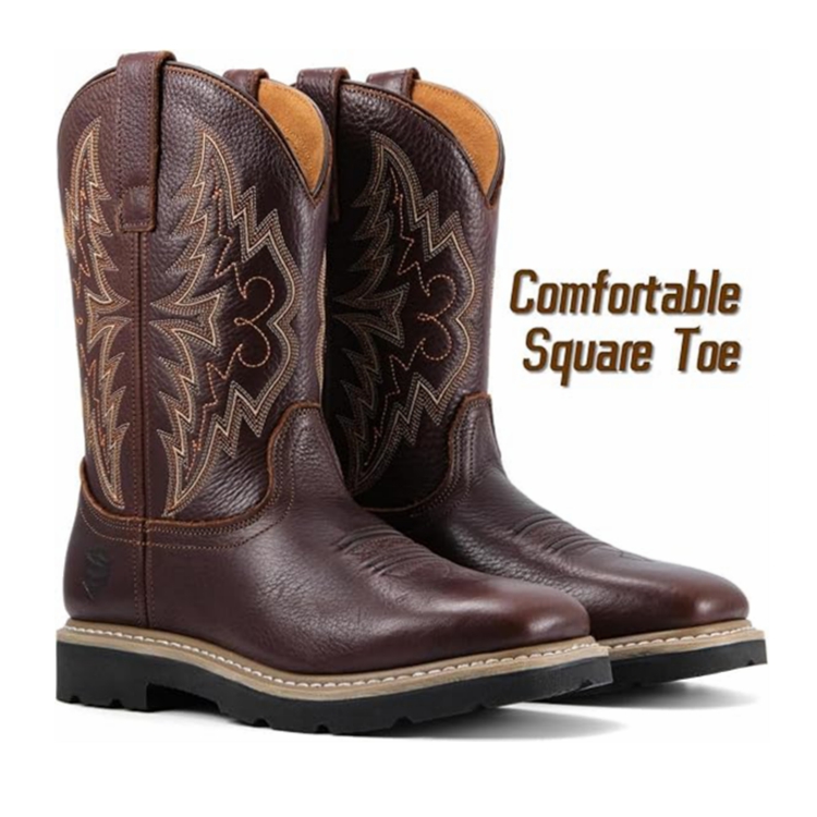 Sureway 10“ Western Cowboy Boots for Men Soft Toe 1001 brown