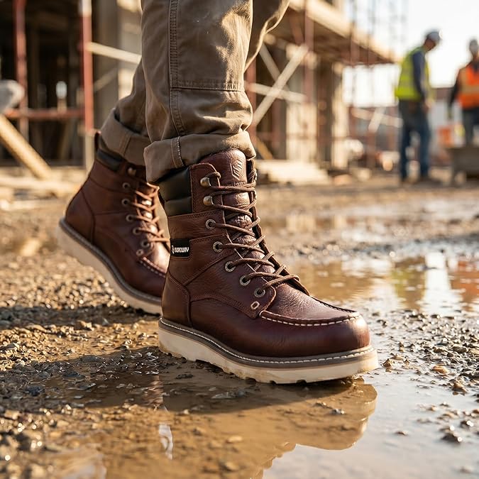 Sureway Men’s 8 inch Moc Toe  Work Boots