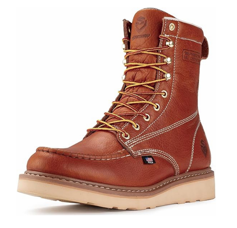 Sureway Men's 8-inch Soft Toe  Lightweight Work Boots 803 - LT.Brown