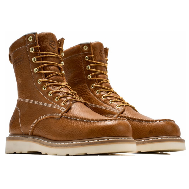 8 inch work boots Soft toe work boots for men