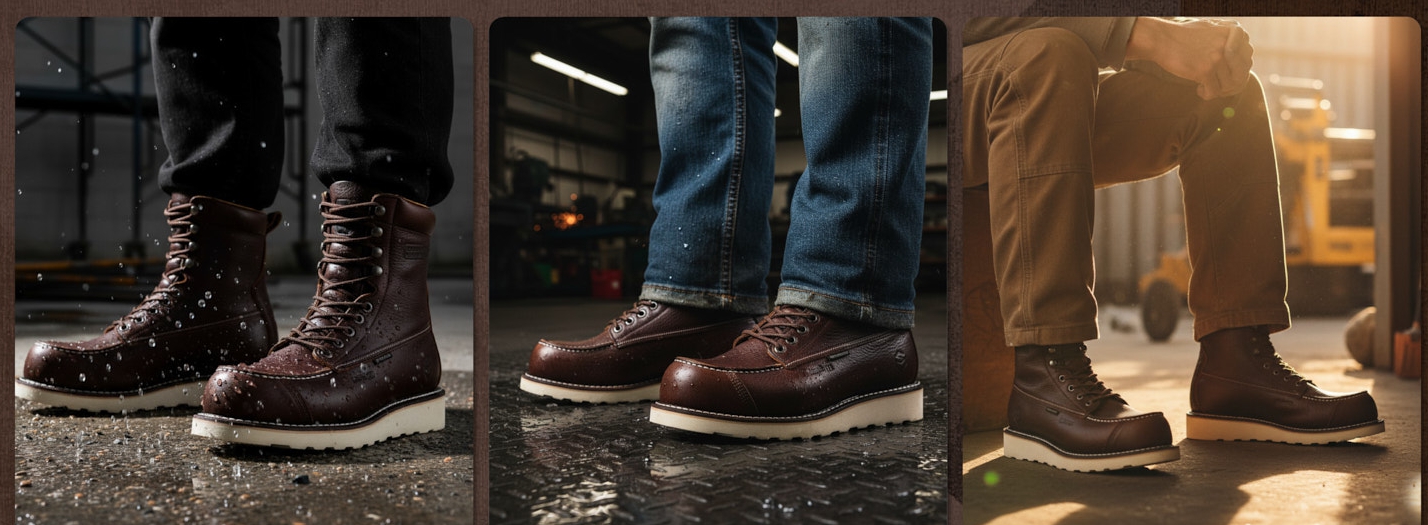 8 Inch Work Boots for Men