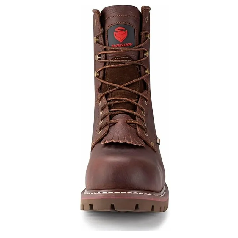 Sureway Men's 8-inch Steel Toe Waterproof Logger Boots 1020