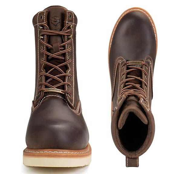 waterproof work boots for men 8-inch Safety Toe Logger Boots display picture 3