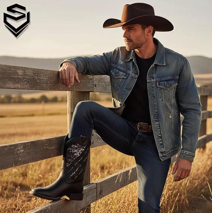 Black Tall Western Boots