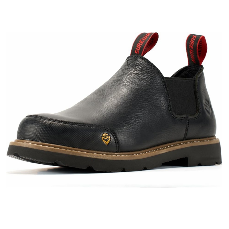 men's pull on work boots Men's Slip On Work Boots 607-Sureway