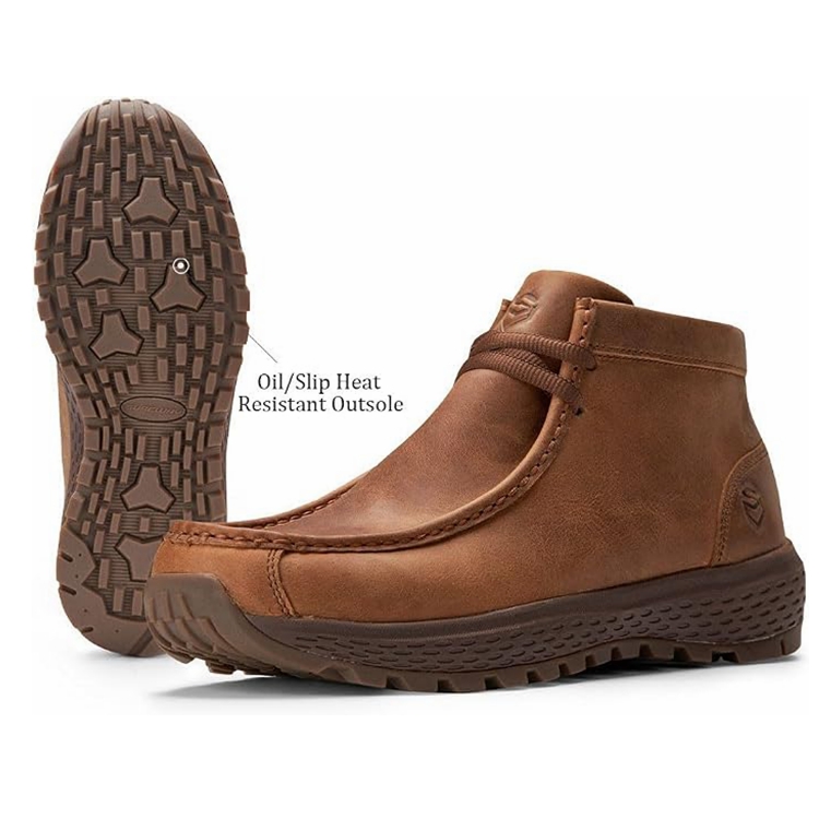SUREWAY Men's Chukka Boot Moc Toe Boots