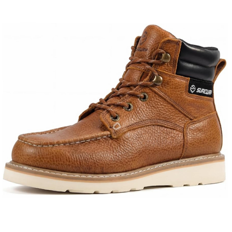 work safety boots mens Sureway Men's Moc Toe Work Boots