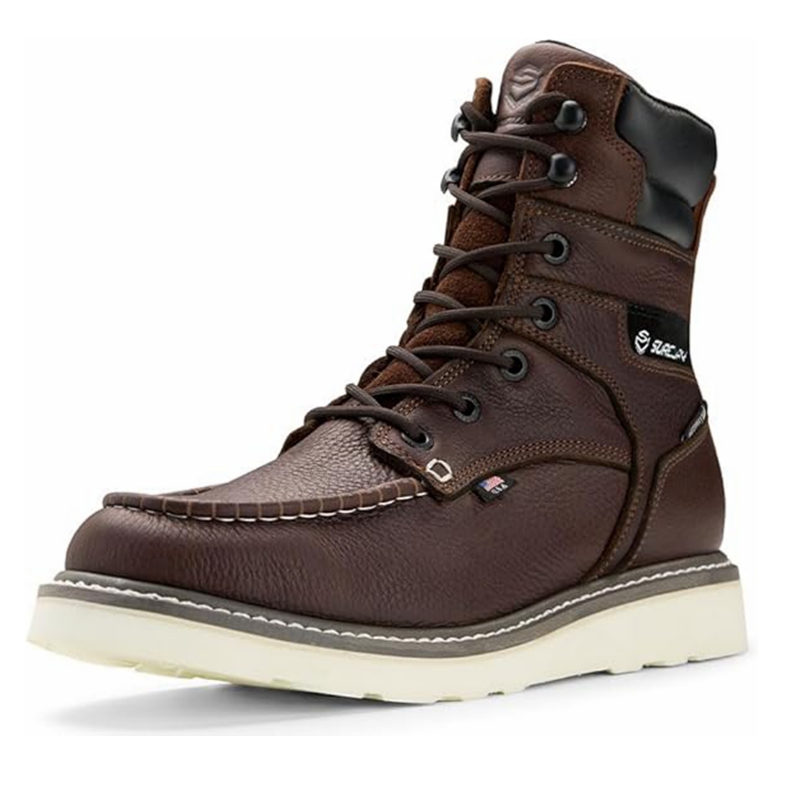 SUREWAY Men 8 inch Waterproof Soft Toe Work Boot