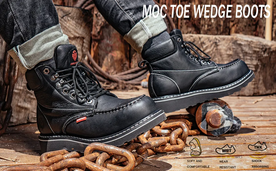 Mens comfortable fashion work boots