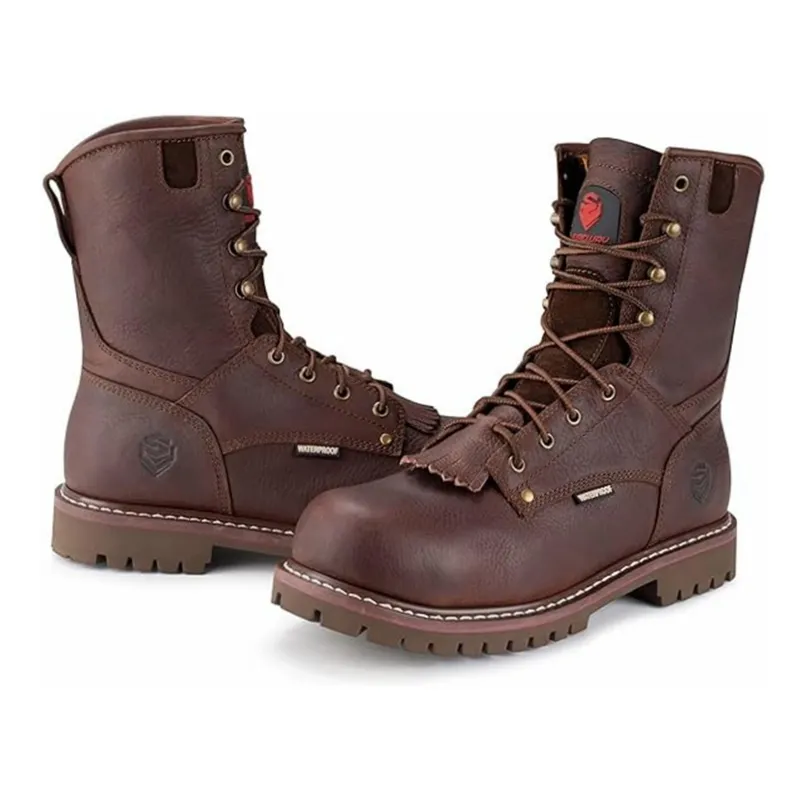 Sureway Men's 8-inch Steel Toe Waterproof Logger Boots 1020