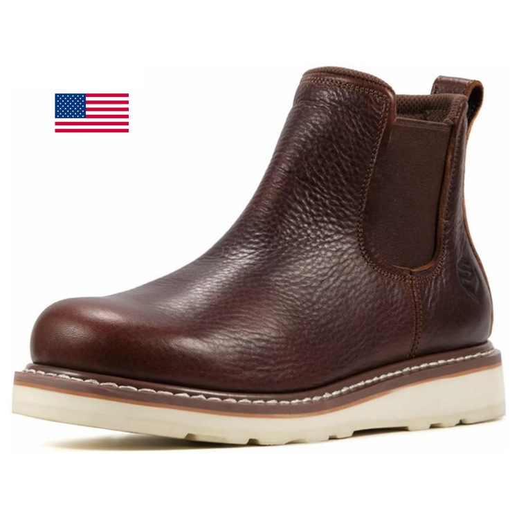 Sureway 626-WP Chelsea Work Boots Mens 9.5 Dark Brown Leather Waterproof SureWay Mens 9.5 Leather Chelsea Brown Work | Mercari main image 2