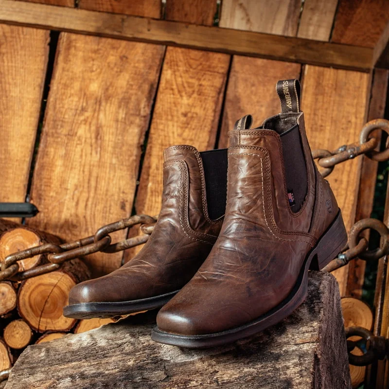 mens casual boots Men's Imported Leathe Casual Chelsea Boots