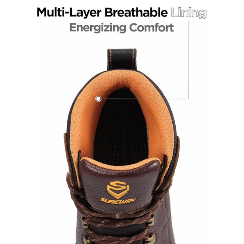 Sureway Men's Waterproof Steel Toe Safety Industrial Construction Shoes 629