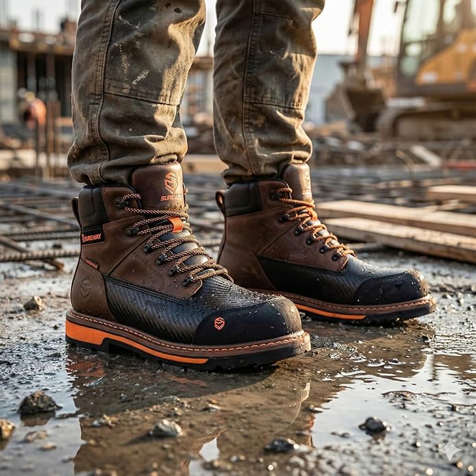 comp toe work boots Men's waterproof Work Boots Sureway