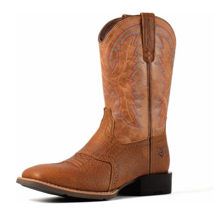 Sureway Men's Western Boots-Soft Toe Square Toe Cowboy Work Boots for Men