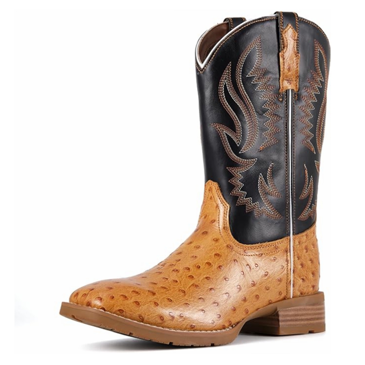 SUREWAY Western Boots Men’s Square Toe Work Boot