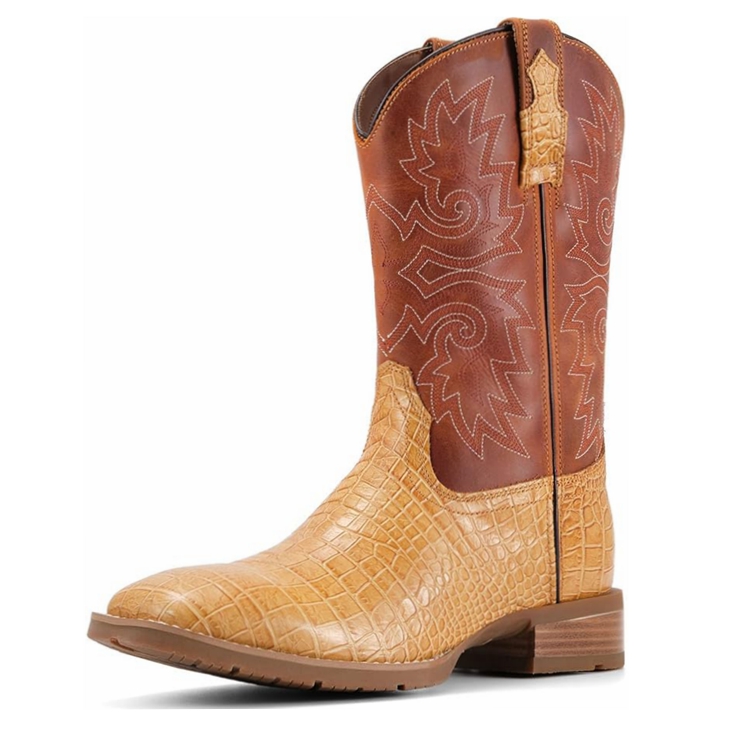 Sureway Men's Western Cowboy Boots Square Toe work boots 