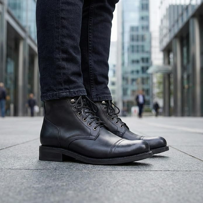 SUREWAY Men's Boots Fashion and Comfort Work Casual Dress Boots