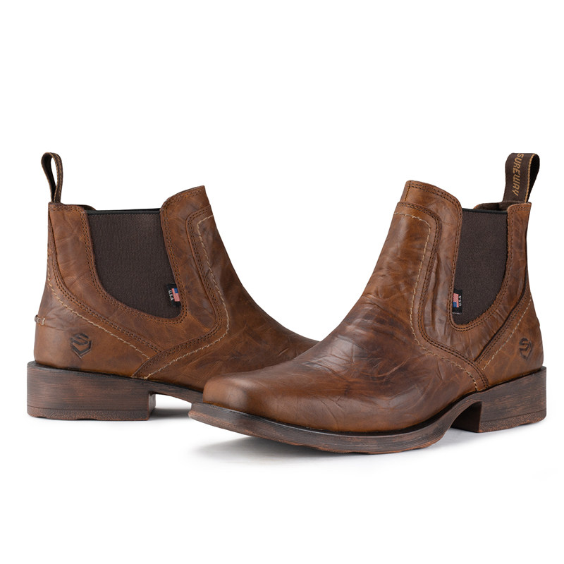 Mens square toe casual boots online