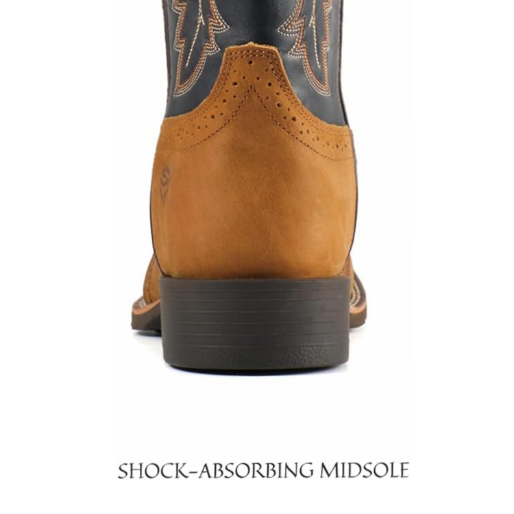 Sureway Men's Western Boots-Soft Toe Square Toe Cowboy Work Boots for Men