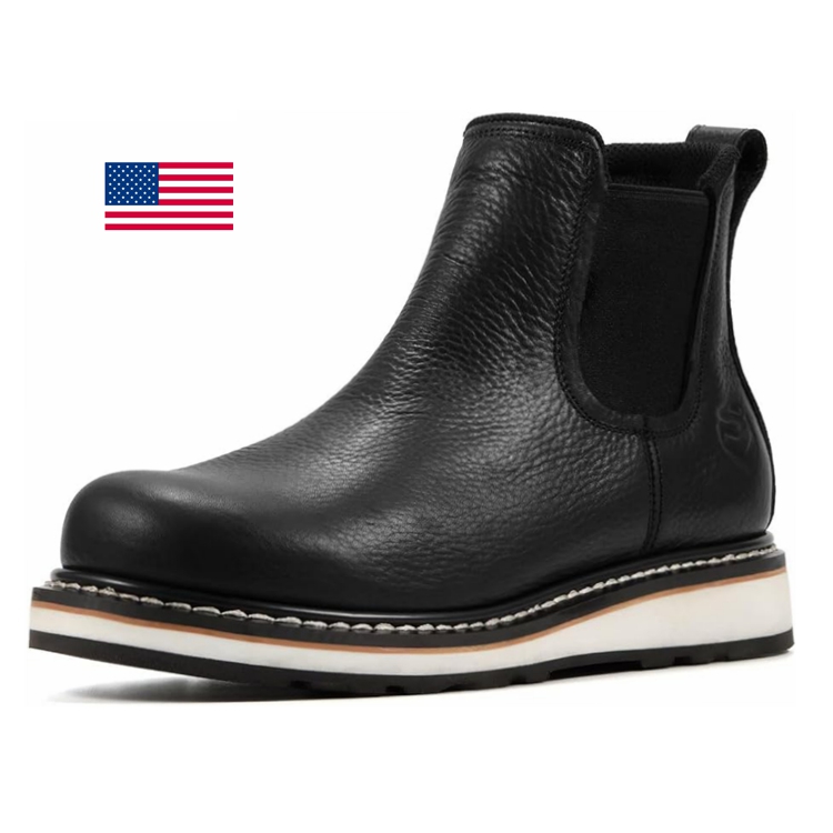men's pull on work boots Men's Slip On Work Boots 607-Sureway