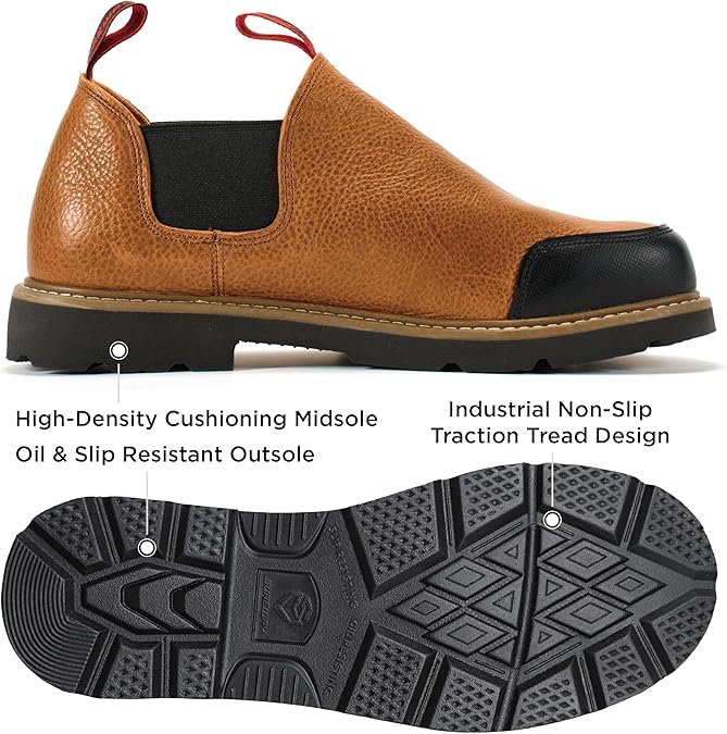 ●Rudeway Hey Dude Wally Mid GripR Classic Cognac/ Tan -Free Shipping!
