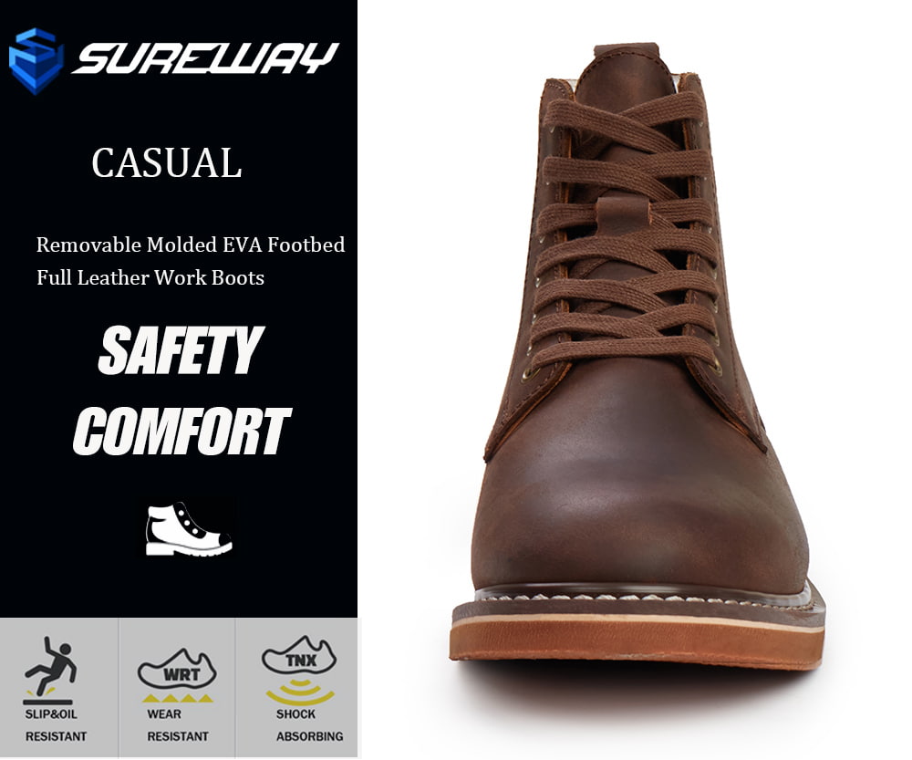 Sureway Men's 6" Service Boot Casual Work Boots
